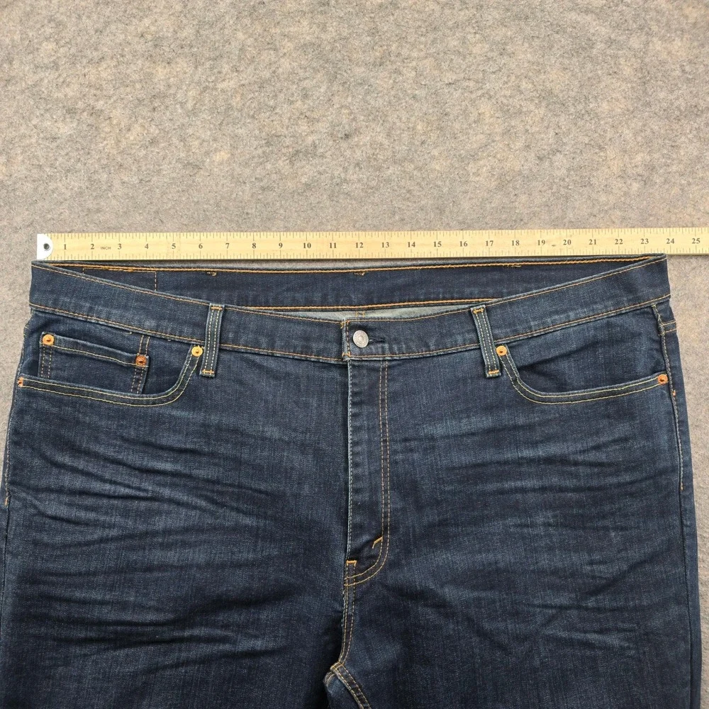 Levis 541 Athletic Taper Mens 46x28 Jeans Dark Wash Blue Cotton Blend Denim